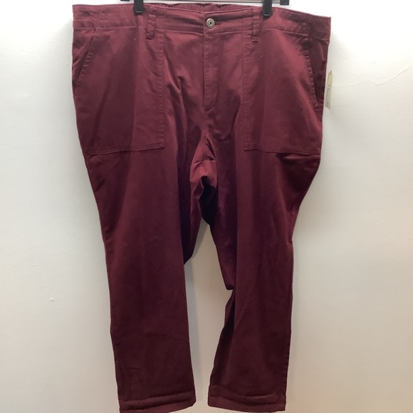 St.John’s Bay Size 22W Autumn Burgundy Pants With Pockets. New With Tags. - Picture 2 of 8